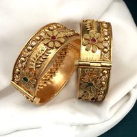 FS Collection Gold Plated Openable Bangles Set
