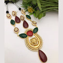 FS Collection Gold Plated Crystal Stone Necklace Set