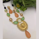 FS Collection Gold Plated Crystal Stone Necklace Set