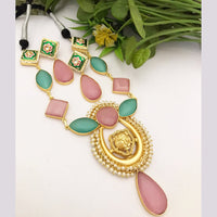 FS Collection Gold Plated Crystal Stone Necklace Set