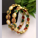 FS Collection Gold Plated Meenakari Bangles Set