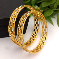 FS Collection Gold Plated Austrian Bangles Set