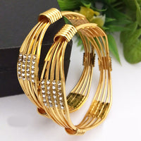 FS Collection Gold Plated Bangles Set