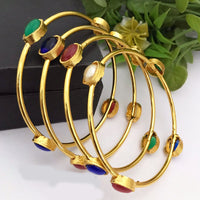 FS Collection Gold Plated Bangles Set