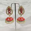 Matchit Austrian Stone & Meenakari Jhumkis Earrings - JW-11451023RD