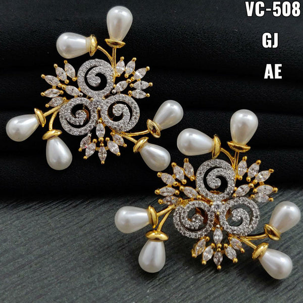Vivah Creation Gold plated AD Stone Stud Earrings