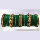 Ravechi Art Gold Plated Velvet Bangles Set