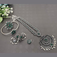 Akruti Collection Oxidised Plated Combo Set
