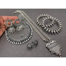 Akruti Collection Oxidised Combo Set