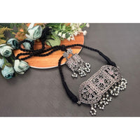 Akruti Collection Oxidised Choker Necklace Set