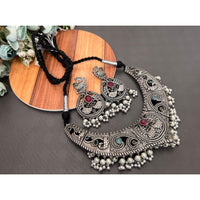 Akruti Collection Oxidised Necklace Set