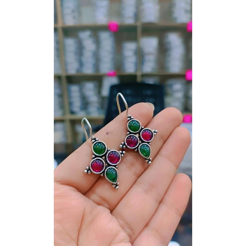 Akruti Collection Oxidised Plated Dangler Earrings