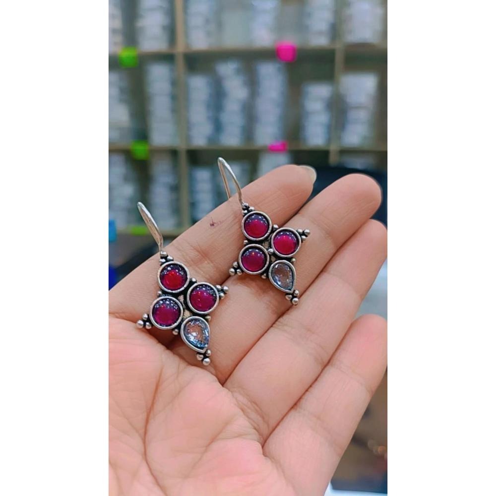 Akruti Collection Oxidised Plated Dangler Earrings