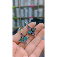 Akruti Collection Oxidised Plated Dangler Earrings