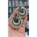 Akruti Collection Oxidised Plated Crystal Stone Dangler Earrings