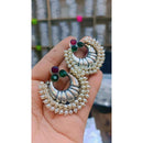 Akruti Collection Oxidised Plated Crystal Stone Dangler Earrings