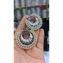 Akruti Collection Oxidised Plated Crystal Stone Dangler Earrings