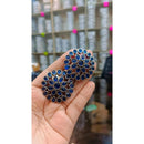 Akruti Collection Oxidised Plated Crystal Stone Studs Earrings