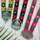 Shrijicreation Oxidised Plated Long Necklace Set (Assorted Design)