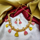 Palak Art Gold Plated Crystal Stone Necklace Set