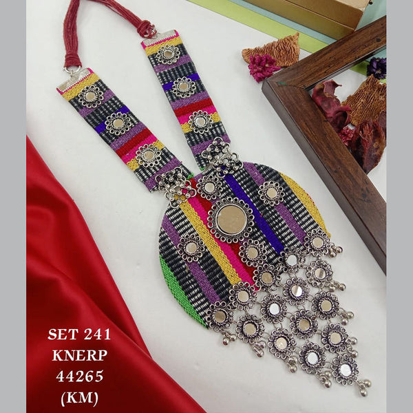 SP Jewellery Oxidised Plated Thread Long Necklace Set