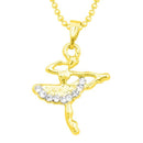 Regina Gold Plated Austrian Stone Doll Chain Pendant