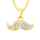 Tip Top Fashions Austrian Stone Gold Plated Chain Pendant - 1203126B