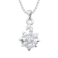 Regina Silver Plated Austrian Stone Chain Pendant