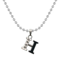 Regina Rhodium Plated " H " Alphabet Chain Pendant