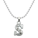 Regina Rhodium Plated " S " Alphabet Chain Pendant
