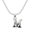 Regina Rhodium Plated " M " Alphabet Chain Pendant