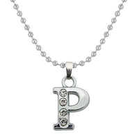 Regina Rhodium Plated " P " Alphabet Chain Pendant