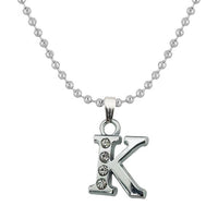 Regina Rhodium Plated " K " Alphabet Chain Pendant