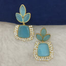 Marudhar Creations Gold Plated Matte Finish Dangler Earrings