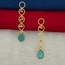 Marudhar Creations Gold Plated Matte Finish Dangler Earrings