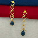Marudhar Creations Gold Plated Matte Finish Dangler Earrings