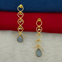 Marudhar Creations Gold Plated Matte Finish Dangler Earrings