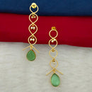 Marudhar Creations Gold Plated Matte Finish Dangler Earrings