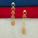 Marudhar Creations Gold Plated Matte Finish Dangler Earrings