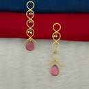 Marudhar Creations Gold Plated Matte Finish Dangler Earrings