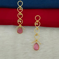 Marudhar Creations Gold Plated Matte Finish Dangler Earrings