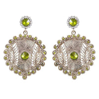 Tip Top Fashions Austrian Stone Gold Plated Dangler Earrings - 1301413