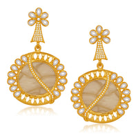 Amina Creation Gold Plated Dangler Earrings