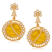 Amina Creation Gold Plated Dangler Earrings