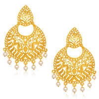 Amina Creation Gold Plated Dangler Earrings