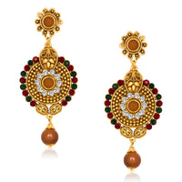 Amina Creation Gold Plated Dangler Earrings