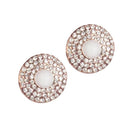 Urbana Pearl Austrian Stone Rose Gold Plated Stud Earrings - 1306821
