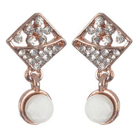 Urbana White Austrian Stone Gold Plated Earrings - 1306859