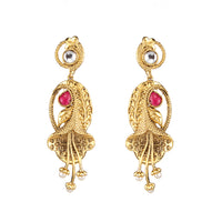 Amina Creation Gold Plated Dangler Earrings