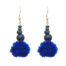 Jeweljunk Blue Thread Gold Plated Thread Earrings - 1308304D